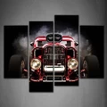 4 Panels Wall Art Pictures Hot Rod Smoke Canvas Print Artwork Modern Car Posters No Frames For Home Living Room Decor