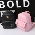 Ladies Style Simple Two Belt Design Zipper Casual Backpack