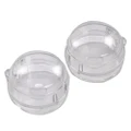 2x Clear View Kid Safety Lock Stove Gas Knob Protect Covers Lid Translucent