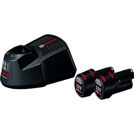 Bosch 12V Battery Starter Kit 2x GBA 12V 1.5 Ah + GAL 1230 CV Professional