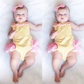 Newborn Baby Girls Sleeveless Rompers Bodysuits Sunsuit Jumsuit Outfits Clothes