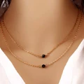 Gold Color Clavicle Chain Bar Necklace Long Necklace Pendant Jewelry For Women