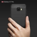 For Samsung Galaxy C7 Pro Carbon Fiber Shockproof Soft TPU Protective Phone Case