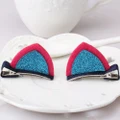 Hair Accessories With Ears Of Sequins Shape 1Lot=2Pcs Cat Ear Hairpins Clip