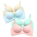 7 Colors Gather Push Up Seamless Bra Sexy Lingerie Traceless One-piece Underwear