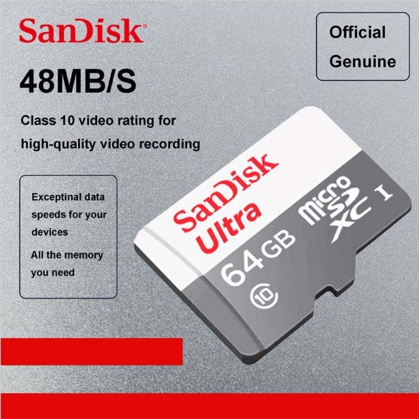 Original Micro SD card up to 48Mb/s 16gb 32gb 64gb Sandisk Class10 memory card