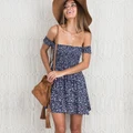 Small floral sexy wrap small chest skirt strapless floral print dress