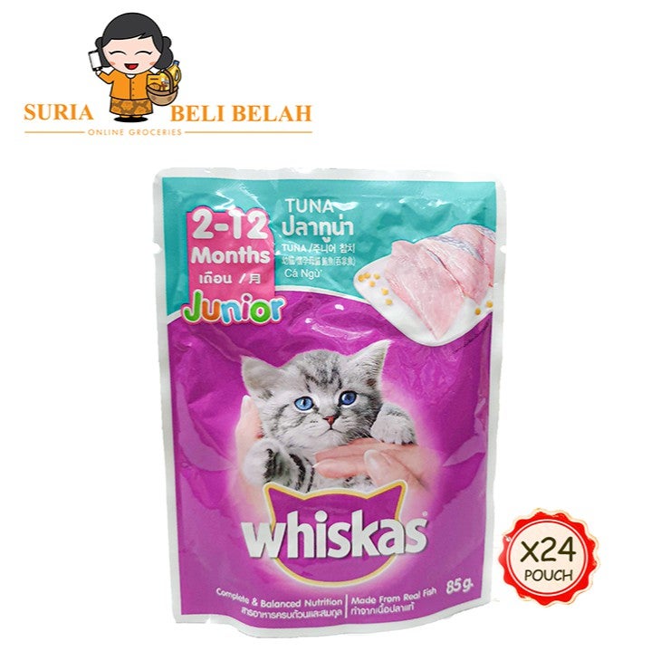 Whiskas Junior Cat Food Pouch Tuna ( 85gx 24pouch)