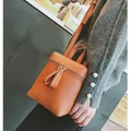 Fashion Simple Classy Plains Color Small Square Zip Shoulder Bag