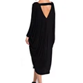 Womens Autumn Long Sleeve Cotton Overall Loose Dress