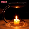 Aroma Glass Candlestick Candle Holder Aroma Oil Burner Warmer Stove Gift MOC