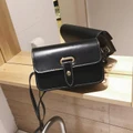 Flap Lock Oil Wax Leather Handbag