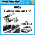 HONDA CITY 2009-2013 STAINLESS STEEL SIDE STEEL PLATE DOOR SIDE STEP WITH LED BLUE