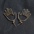 Personality Hollow hand shape Earring