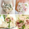 Bridal 5 Heads Fake Silk Flowers Peony Flower Home RoomD�cor N