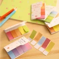 3pcs Self-Adhesive Tab Page Marker Sticky Note Memo Pad Rainbow