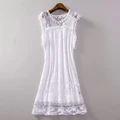 Summer new lace embroidered sleeveless Slim dress