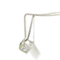 Women Girls Love Cube Crystal Pendant Necklace Short Chain