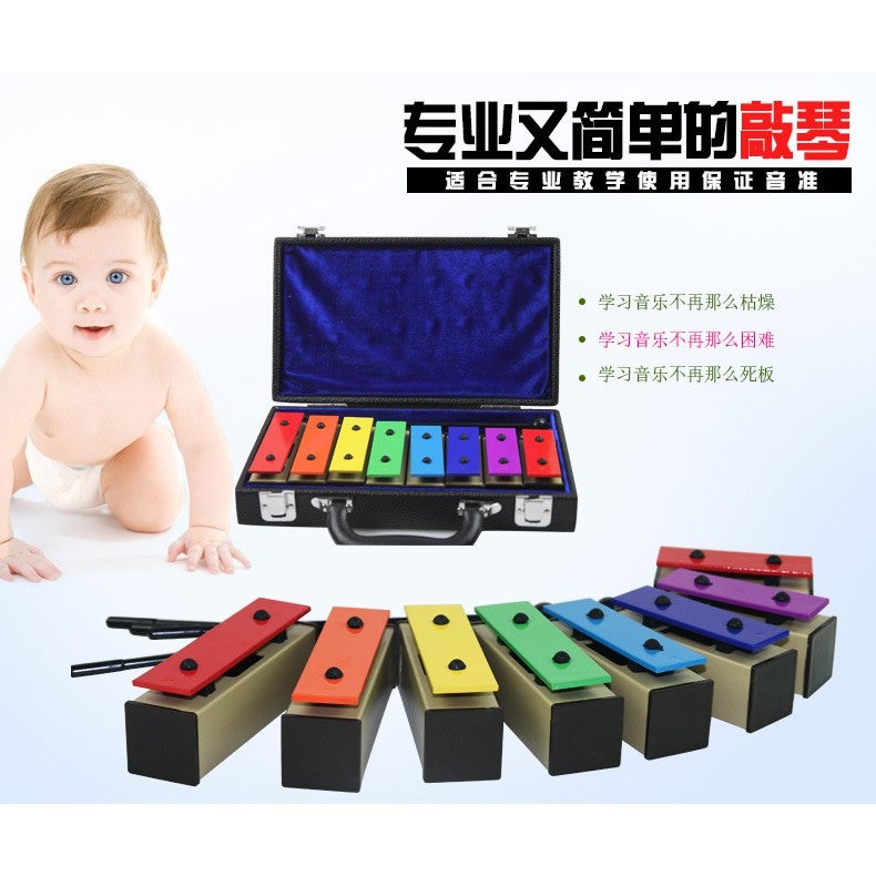 Color 8-tone block with the suitcase
