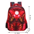 3D Spiderman American captain Superman Batman children's schoolbag Iron Man