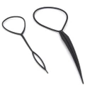 2 Pcs Plastic Magic Braid Tail Tool Clip Maker Hair Ponytail