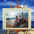 Seaside Girl Frameless DIY Oil Painting By Numbers Handpainted Canvas 40X50CM