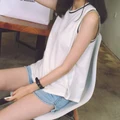 White Casual Singlet Top