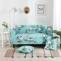 Green Flowers Universal Stretch Sofa Slipcovers For Living Room