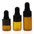 5pcs Cute Amber Small Glass Dropper Bottles Vials for Essential Oil Sampling
