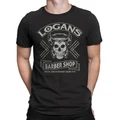 Wolverine X Inspired Logan Logan'S Barbershop Black Black Mens Short T Shirts