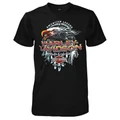 Harley Davidson Symbolic Eagle Crew Cutton Solid Black Mens Short T Shirts