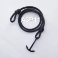 Black curved anchor with black nylon cord. (A3P11)