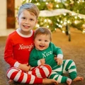 2pcs/set Kids Sleepwear Infant Kids Baby Christmas Clothes Baby Pajamas