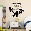 Grooming Salon Wall Decals Animals Creative Vinyl Art Wall Stickers Dogs
