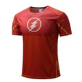 Man Gym Top Tees Superhero T-shirts Dry Fit The Flash 3D Tees Fitness Sportswear