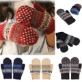 Winter Women's Warm Knit Fleece Gloves Warmer Mittens Finger Gloves Outdoor