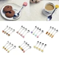 Cute Kids Resin Dessert Cake Ice Cream Stainless Steel Spoons Coffee Teaspoon