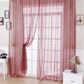? Solid Sweet Floral Tulle Voile Door Window Curtains