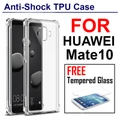 Huawei Mate 10 Anti Shock Air Bag Case Clear Transparent+FREE Tempered Glass