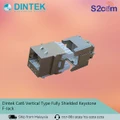 Dintek Cat6 Vertical Type Fully Shielded Keystone F-Jack (1305-04048)