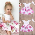 Toddler Kids Clothing Baby Girl Flower Bow Dress Princess Lace Tulle Tutu