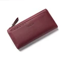 Forever Young Women's Long Purse Zipper&Hasp Leather Wallet Clutch