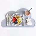 Baby Tableware Mat Utensil Mats Heat Resistent Silicone Cloud Shaped Placemat