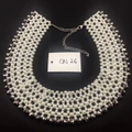 Pearl Collar Necklace (white and black)