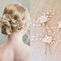 Vintage Wedding Bridal Pearl Flower Crystal Hair Pins
