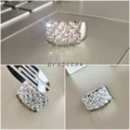 ELEGANCE S925 SILVER PLATED ZIRCON SPARKLE RING