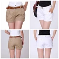 Topfine Korea Style Summer Woman Casual Shorts(White,Khaki)