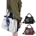 ?MyQueen? 2 PCS PU Leather Women bag set Handbag Shoulder Tote Bags