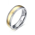 Simple 316l Titanium Steel Rings Gold-color for Women Engagement Wedding Jewelry