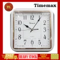 TELESONIC CLASSIC SQUARE WALL CLOCK -- PEARL WHITE -- 7602 @timemax